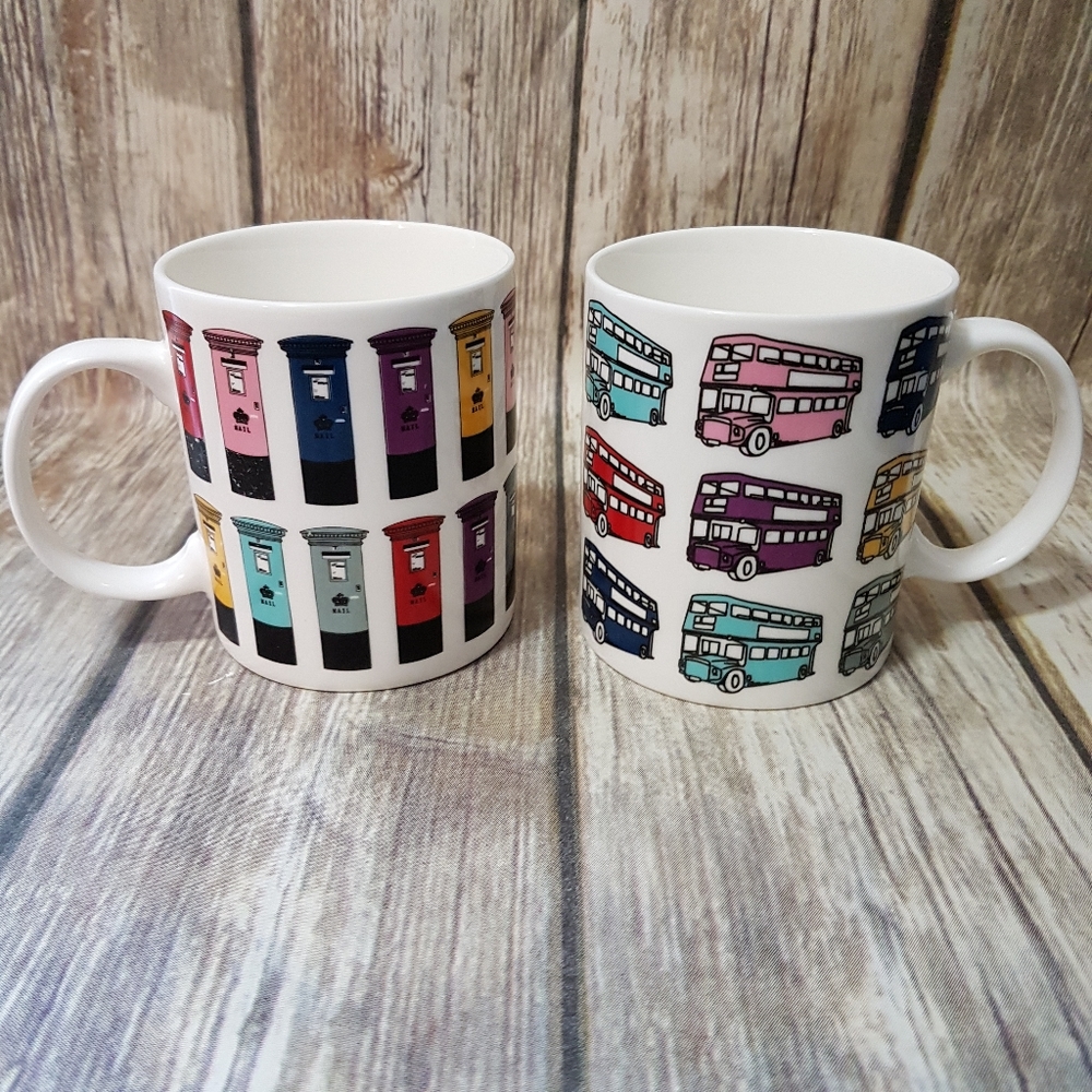Supercute British themed mugs